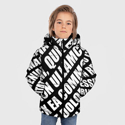 Куртка зимняя для мальчика Крупный рубленый текст Lorem Ipsum каллиграфия на, цвет: 3D-красный — фото 2