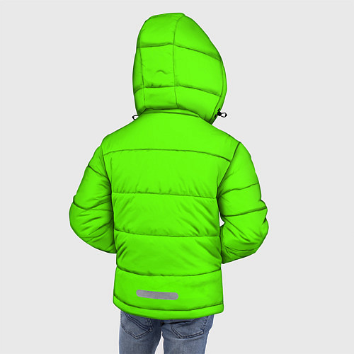 Зимняя куртка для мальчика Кислотный зеленый / 3D-Черный – фото 4