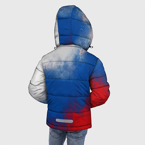 Зимняя куртка для мальчика Триколор градиент / 3D-Черный – фото 4