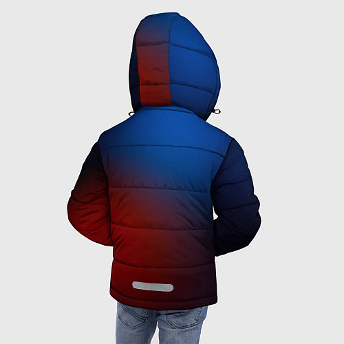 Зимняя куртка для мальчика Красно синий градиент / 3D-Черный – фото 4