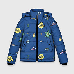 Зимняя куртка для мальчика Паттерн - морской мир