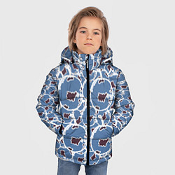 Куртка зимняя для мальчика Абстракция слива ягода, цвет: 3D-светло-серый — фото 2
