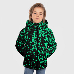 Куртка зимняя для мальчика Авангардный пиксельный паттерн, цвет: 3D-светло-серый — фото 2