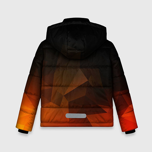 Зимняя куртка для мальчика Абстрактное пламя / 3D-Светло-серый – фото 2