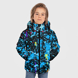 Куртка зимняя для мальчика Брызги краски на холсте, цвет: 3D-красный — фото 2