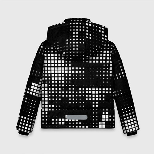 Зимняя куртка для мальчика Pixel art - abstraction / 3D-Светло-серый – фото 2