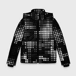 Куртка зимняя для мальчика Pixel art - abstraction, цвет: 3D-черный