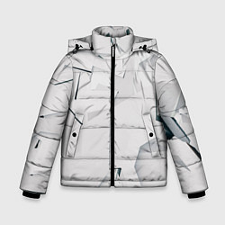 Зимняя куртка для мальчика Абстрактные разные белые и серые фигуры