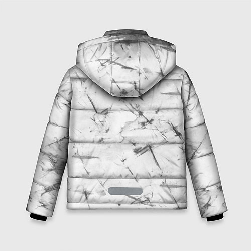 Зимняя куртка для мальчика Серый трещины тай-дай / 3D-Светло-серый – фото 2