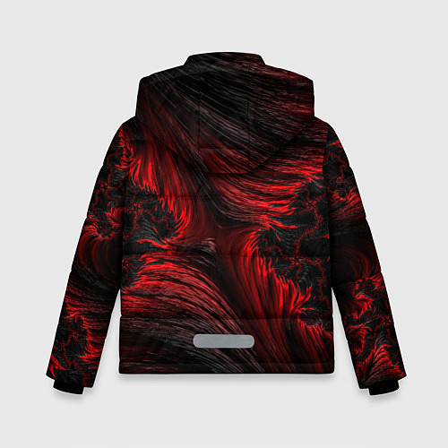 Зимняя куртка для мальчика Red vortex pattern / 3D-Светло-серый – фото 2