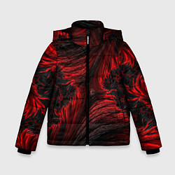 Куртка зимняя для мальчика Red vortex pattern, цвет: 3D-светло-серый