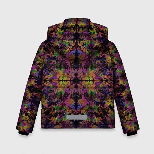 Зимняя куртка для мальчика Цветная психоделика / 3D-Светло-серый – фото 2