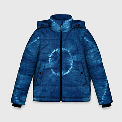 Зимняя куртка для мальчика Синий круг тай-дай