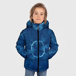 Куртка зимняя для мальчика Синий круг тай-дай, цвет: 3D-светло-серый — фото 2
