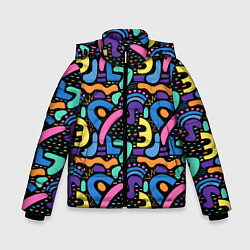 Зимняя куртка для мальчика Multicolored texture pattern