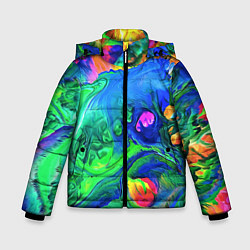 Зимняя куртка для мальчика Яркие всплески краски - импрессионизм