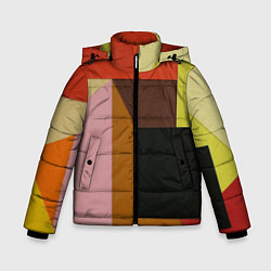 Куртка зимняя для мальчика Геометрическое множество разноцветных фигуры, цвет: 3D-светло-серый