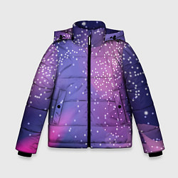 Куртка зимняя для мальчика Космическое звездное небо, цвет: 3D-черный