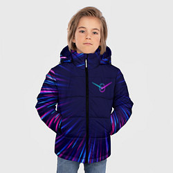Куртка зимняя для мальчика UAZ neon speed lines, цвет: 3D-черный — фото 2