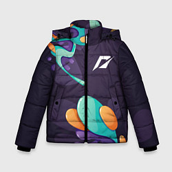 Куртка зимняя для мальчика Need for Speed graffity splash, цвет: 3D-черный