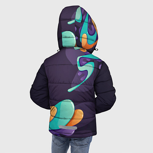 Зимняя куртка для мальчика Need for Speed graffity splash / 3D-Черный – фото 4