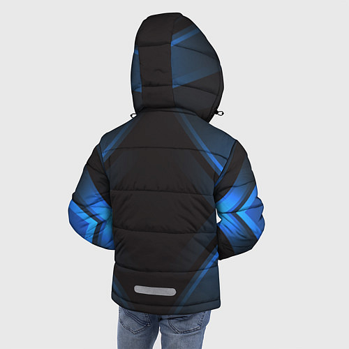 Зимняя куртка для мальчика Треугольная симметрия / 3D-Черный – фото 4