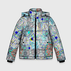 Куртка зимняя для мальчика Абстракция Фиона, цвет: 3D-светло-серый
