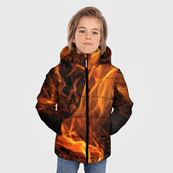 Куртка зимняя для мальчика Пламя удачи, цвет: 3D-черный — фото 2