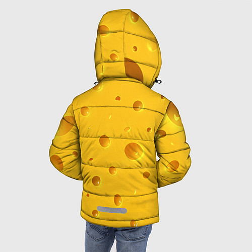 Зимняя куртка для мальчика Сырная текстура / 3D-Черный – фото 4
