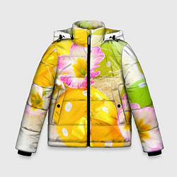 Зимняя куртка для мальчика Пасхальные яйца и цветы