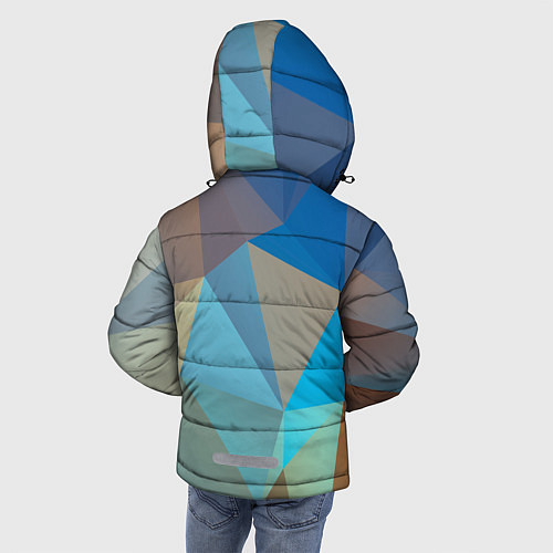 Зимняя куртка для мальчика Детальные выпуклые фигуры / 3D-Светло-серый – фото 4