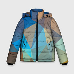 Куртка зимняя для мальчика Детальные выпуклые фигуры, цвет: 3D-светло-серый