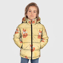 Куртка зимняя для мальчика Наблюдательные лисята, цвет: 3D-светло-серый — фото 2
