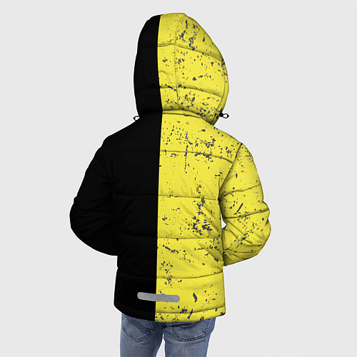 Зимняя куртка для мальчика Смайлик с улыбкой / 3D-Черный – фото 4