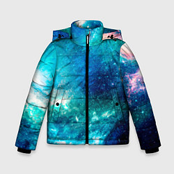Куртка зимняя для мальчика Звёздная Вселенная, цвет: 3D-красный