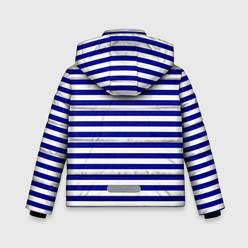 Зимняя куртка для мальчика Тельняшка синяя ВМФ / 3D-Светло-серый – фото 2