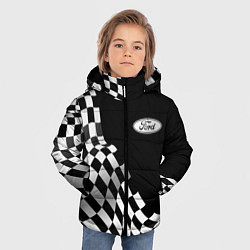 Куртка зимняя для мальчика Ford racing flag, цвет: 3D-черный — фото 2