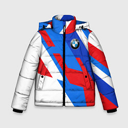Куртка зимняя для мальчика BMW m colors, цвет: 3D-светло-серый