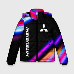 Куртка зимняя для мальчика Mitsubishi speed lights, цвет: 3D-черный