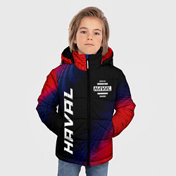 Куртка зимняя для мальчика Haval красный карбон, цвет: 3D-черный — фото 2