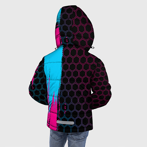 Зимняя куртка для мальчика Zotye - neon gradient: по-вертикали / 3D-Черный – фото 4