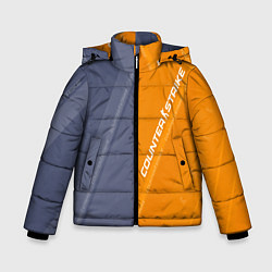 Зимняя куртка для мальчика Counter Strike 2 Blue Orange Pattern