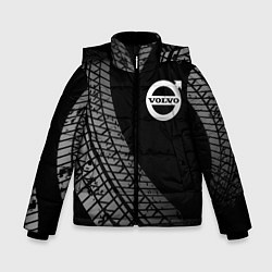 Куртка зимняя для мальчика Volvo tire tracks, цвет: 3D-черный