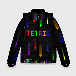 Куртка зимняя для мальчика Falling blocks tetris, цвет: 3D-красный