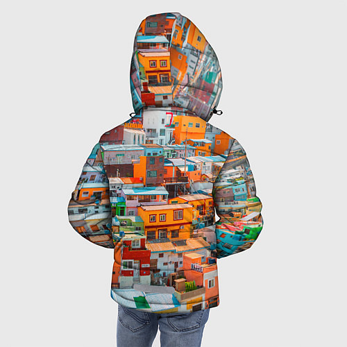 Зимняя куртка для мальчика Красочный Камчхон-дон в городе Пусан / 3D-Черный – фото 4