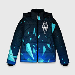 Куртка зимняя для мальчика Skyrim взрыв частиц, цвет: 3D-черный