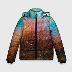 Куртка зимняя для мальчика Разноцветные тени и краски, цвет: 3D-светло-серый