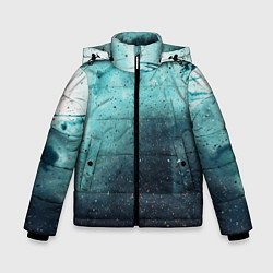 Куртка зимняя для мальчика Светло-синий тени и краски, цвет: 3D-светло-серый
