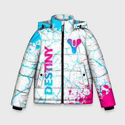Зимняя куртка для мальчика Destiny neon gradient style: надпись, символ