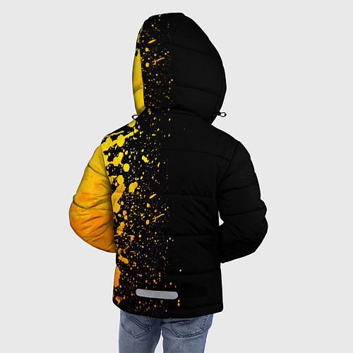 Зимняя куртка для мальчика Yamaha - gold gradient: по-вертикали / 3D-Черный – фото 4